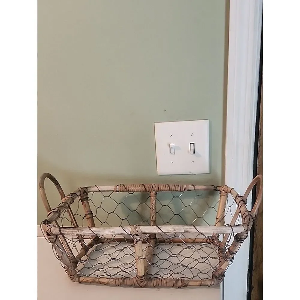 Rustic Chichen Wire Organizer Basket